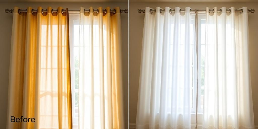 Curtain Cleaning before and after results